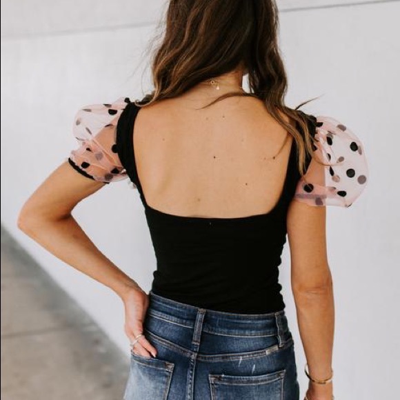 LAST ONE - Minnie Ruched Puff Sleeve Bodysuit Vici - Picture 7 of 8